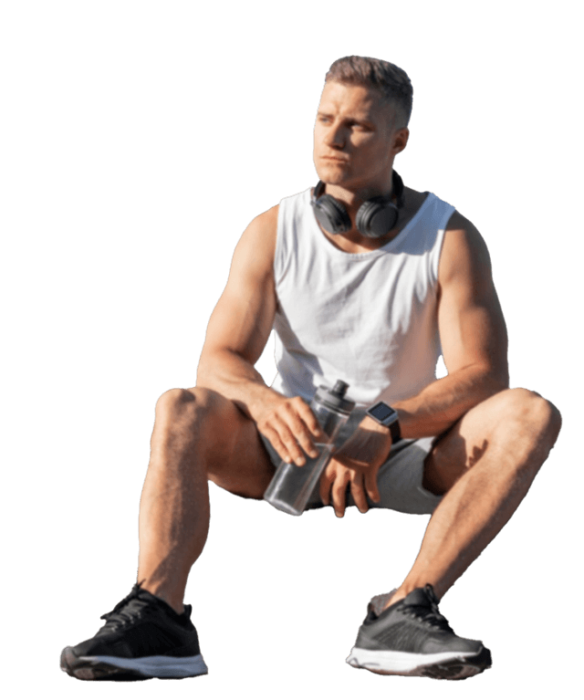 Mountain landscape with mist and pine trees